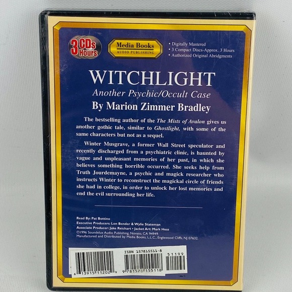 Witchlight CD Audio Book‎ Marion Zimmer Bradley 3 Discs 1996 - Picture 2 of 3